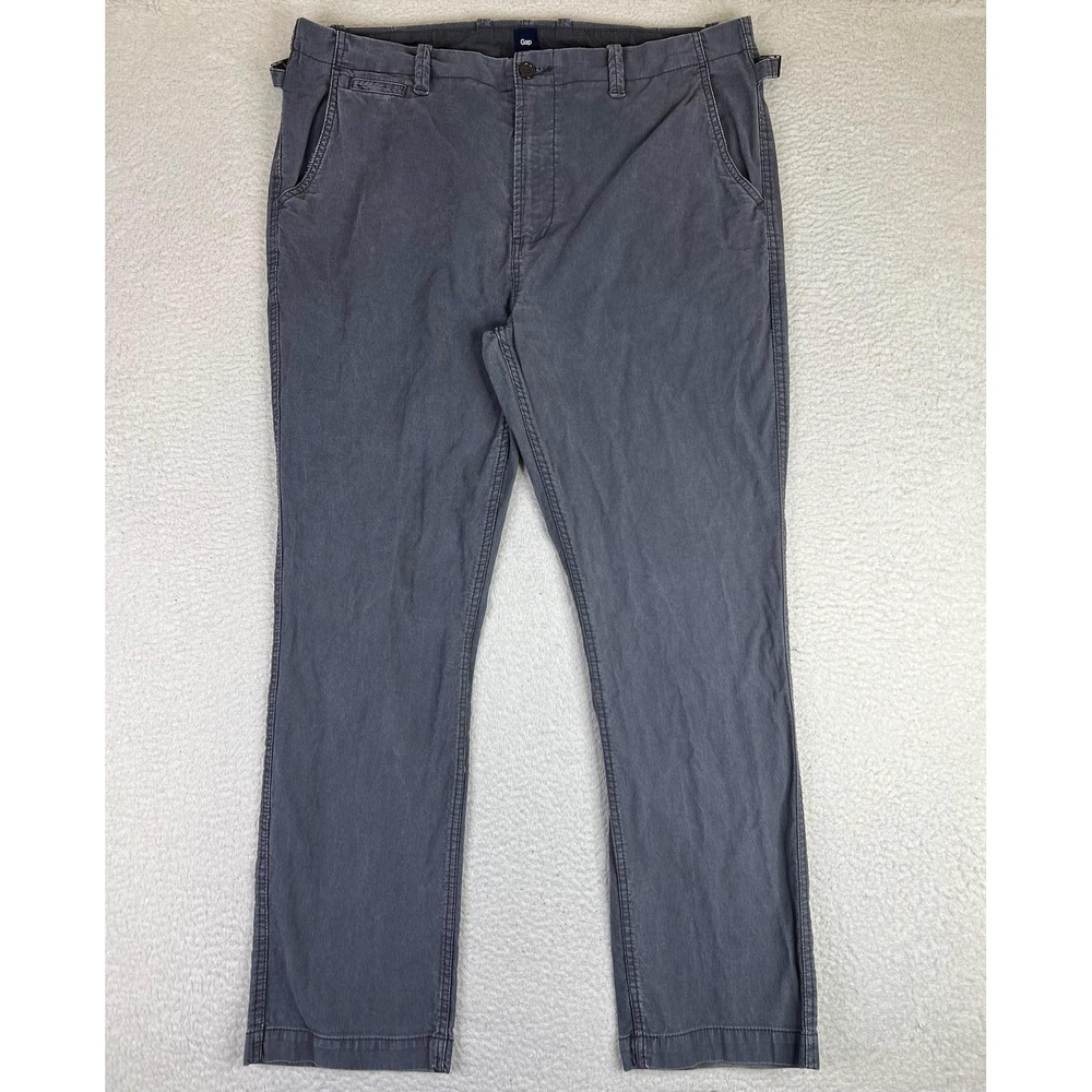 Gap Cord Pants Mens 40x32 Blue Gray Regular Fit Corduroy Chino Casual